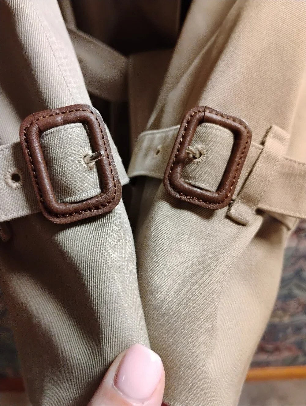 Vintage Burberry Trench Coat, With Nova Check Lining - Picture 6 of 12